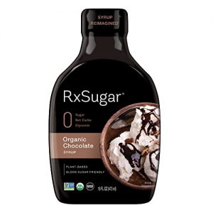 RxSugar Delicious Plant-Based Organic Chocolate Syrup, 16 oz | 0 Sugar, 0 Net Carbs, 0 Glycemic | Diabetes-Safe | Keto Certified | Non-GMO Project Verified | Gluten-Free Certified