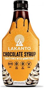 Lakanto Sugar Free Chocolate Syrup – Sweetened with Monk Fruit Sweetener, Zero Net Carbs, Keto Diet Friendly, Vegan, Perfect Topping for Ice Cream, Snacks, Chocolate Milk, Desserts (16 Fl Oz)
