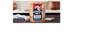 Quaker Organic Quick Cook Oatmeal, Breakfast Cereal, Non-GMO Project Verified, 24 Oz(Pack of 4)