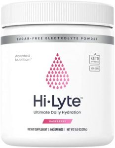 Hi-Lyte Electrolyte Powder, Daily Hydration Supplement Drink Mix, 90 Servings | Sugar-Free, 0 Calories, 0 Carbs | No Maltodextrin. Gluten-Free | Supports Keto | Light Refreshing Flavor (Raspberry)