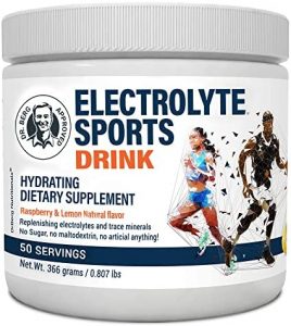 Dr. Berg’s Electrolyte Sports Drink – Potassium Supplement High Energy Workouts Replenish & Rejuvenate Your Cells 50 Servings – Made in The USA NO Maltodextrin or Sugar – Raspberry Lemon Flavor