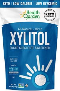 Health Garden Birch Xylitol Sweetener – Non GMO – Kosher – Made in the U.S.A. – Keto Friendly (12 OZ)