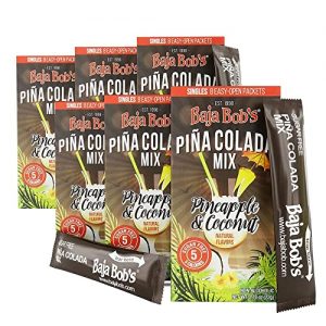 Baja Bob’s Pina Colada Mix – Singles (Contains 8 Single-Serve Packets Per Box ) Zero Sugar, Low Calorie, Low Carb and Keto Friendly (This Value 6-Pack Makes 48 Individual Cocktails. Lowest Cost/Oz)